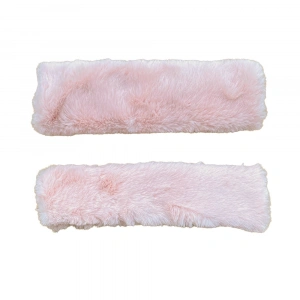 Peluş Seyahat Emniyet Kemer Pedi Kılıfı 2li Pudra Pembe