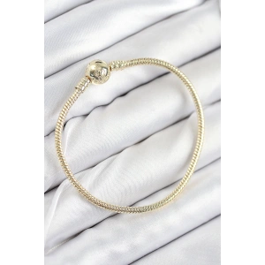 Pirinç Charm Topcuk Model Gold Renk Kadın Bileklik