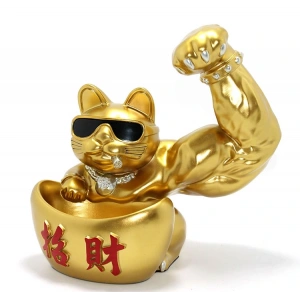 Polyester Şanslı Kedi Figürü Model 4