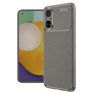 Realme 12 Lite Kılıf Auto Focus Karbon Kapak - Gri