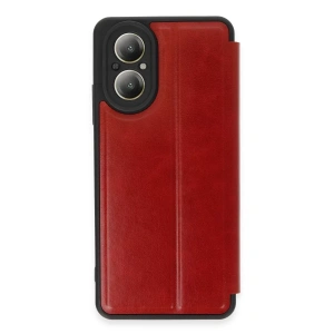 Realme 12 Lite Kılıf Flip Cover - Kırmızı