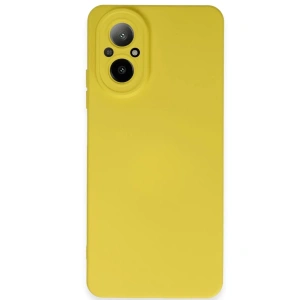 Realme 12 Lite Kılıf Nano içi Kadife Silikon - Sarı