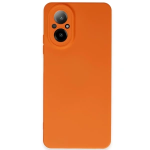 Realme 12 Lite Kılıf Nano içi Kadife Silikon - Turuncu