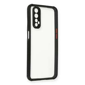 Realme 7 Kılıf Miami Şeffaf Silikon - Siyah