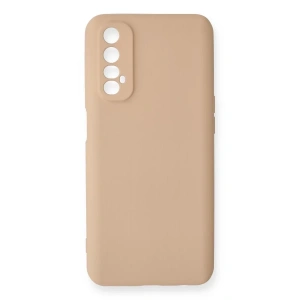 Realme 7 Kılıf Nano içi Kadife Silikon - Pudra