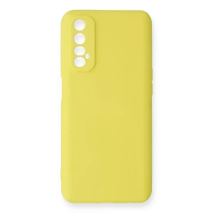 Realme 7 Kılıf Nano içi Kadife Silikon - Sarı