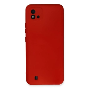 Realme C11 2021 Kılıf Nano içi Kadife Silikon - Kırmızı