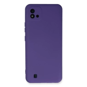 Realme C11 2021 Kılıf Nano içi Kadife Silikon - Mor