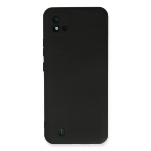 Realme C11 2021 Kılıf Nano içi Kadife Silikon - Siyah