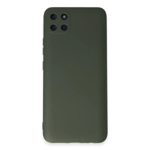 Realme C11 Kılıf Nano içi Kadife Silikon - Koyu Yeşil