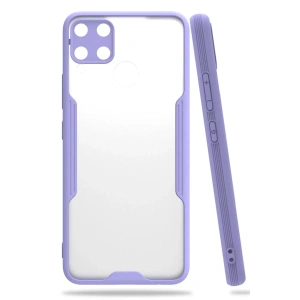 Realme C15 Kılıf Platin Silikon - Lila
