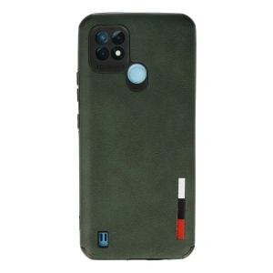 Realme C21 Kılıf Loop Deri Silikon - Yeşil