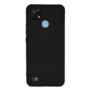 Realme C21 Kılıf Nano içi Kadife Silikon - Siyah