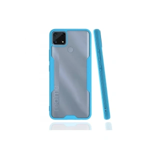 Realme C25 Kılıf Platin Silikon - Mavi
