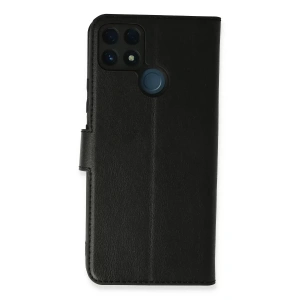 Realme C25 Kılıf Trend S Plus Kapaklı Kılıf - Siyah