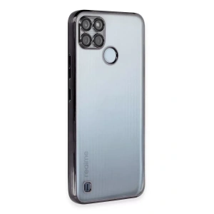 Realme C25Y Kılıf Lensli Silikon - Siyah