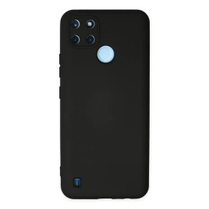 Realme C25Y Kılıf Nano içi Kadife Silikon - Siyah