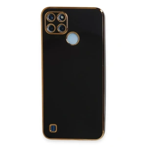 Realme C25Y Kılıf Volet Silikon - Siyah