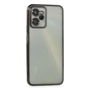 Realme C35 Kılıf Lensli Silikon - Siyah
