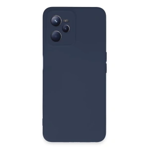 Realme C35 Kılıf Nano içi Kadife Silikon - Lacivert