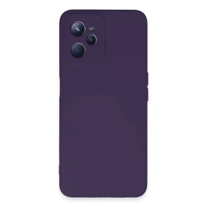 Realme C35 Kılıf Nano içi Kadife Silikon - Mor