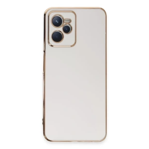 Realme C35 Kılıf Volet Silikon - Beyaz
