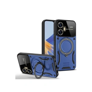 Realme C55 Kılıf Joy Lens Standlı Kapak - Lacivert
