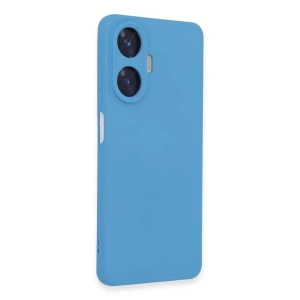 Realme C55 Kılıf Nano içi Kadife Silikon - Mavi