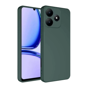 Realme C61 Kılıf First Silikon - Koyu Yeşil