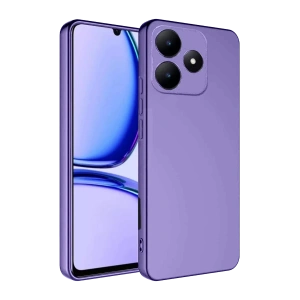 Realme C61 Kılıf First Silikon - Lila