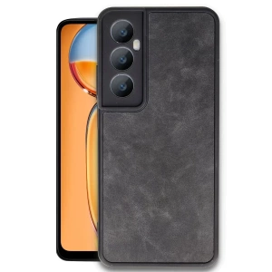 Realme C65 Kılıf Aras Deri Kapak - Siyah