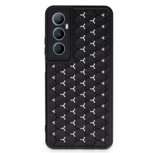 Realme C65 Kılıf Petek Silikon Kapak - Siyah