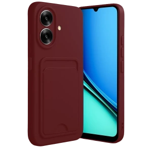 Realme Note 60 Kelvin Kartvizitli Silikon - Bordo