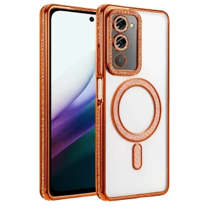 Redmi 15 4G Joke Simli Magneticsafe Kılıf - Turuncu