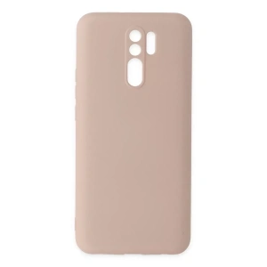 Redmi 9 Kılıf Nano içi Kadife Silikon - Pudra
