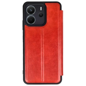 Redmi Note 14 4G Kılıf Flip Cover - Kırmızı