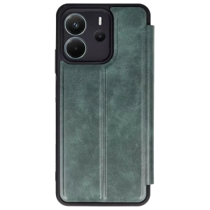 Redmi Note 14 4G Kılıf Flip Cover - Koyu Yeşil