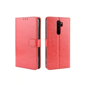 Redmi Note 8 Pro Kılıf Trend S Plus Kapaklı Kılıf - Kırmızı