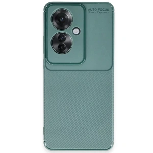 Reno 11F Kılıf Auto Focus Karbon Kapak - Koyu Yeşil