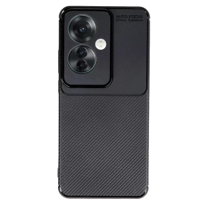 Reno 11F Kılıf Auto Focus Karbon Kapak - Siyah