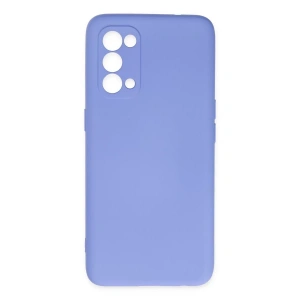 Reno 5 Kılıf Nano içi Kadife Silikon - Lila
