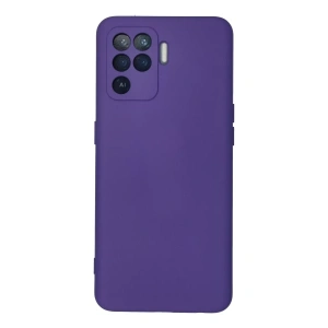 Reno 5 Lite Kılıf Nano içi Kadife Silikon - Mor
