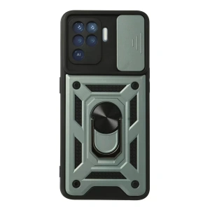 Reno 5 Lite Kılıf Pars Lens Yüzüklü Silikon - Yeşil