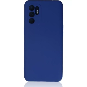 Reno 6 Kılıf Nano içi Kadife Silikon - Mavi
