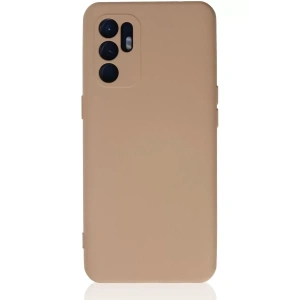 Reno 6 Kılıf Nano içi Kadife Silikon - Pudra
