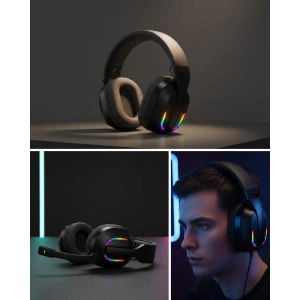 RGB Aydınlatmalı Kablosuz  Kulaklığı Konsol ve PC Uyumlu