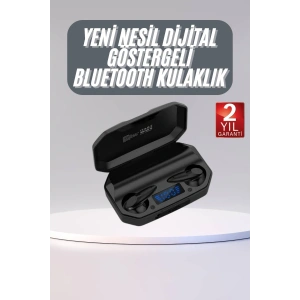 Rgb Işıklı Çift Mikrofonlu Siyah Profesyonel  Kulaklığı Kablosuz Kulakiçi