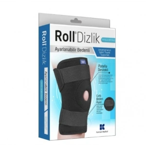 Roll Patella Destekli Ayarlanabilir Bedenli Cırtlı Dizlik