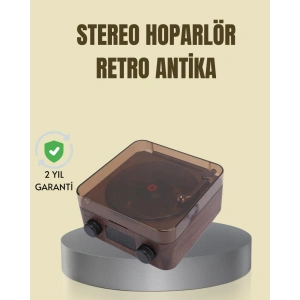 Saatli Gece Işıklı Hoparlör – Modern ve Vintage Tasarım
