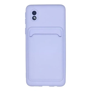 Samsung Galaxy A01 Core Kılıf Kelvin Kartvizitli Silikon - Lila
